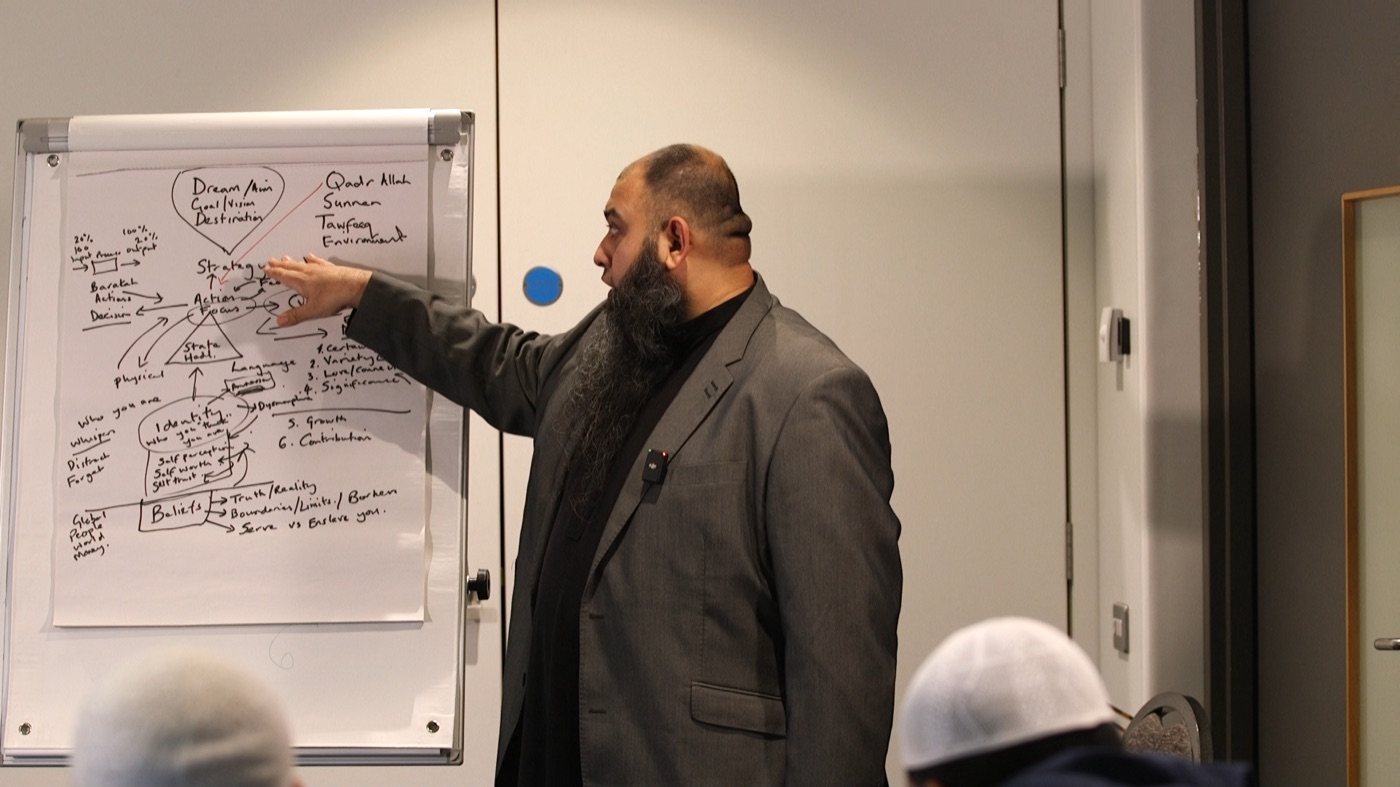 Mohammad Arshad coaching at the whiteboard
